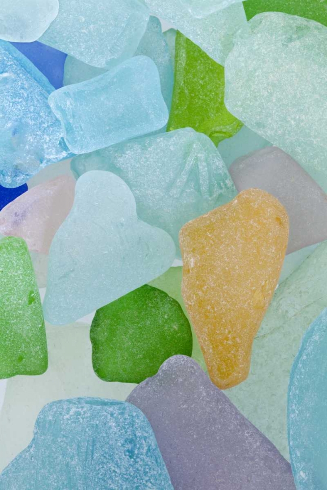 USA, Washington Close-up of colorful beach glass